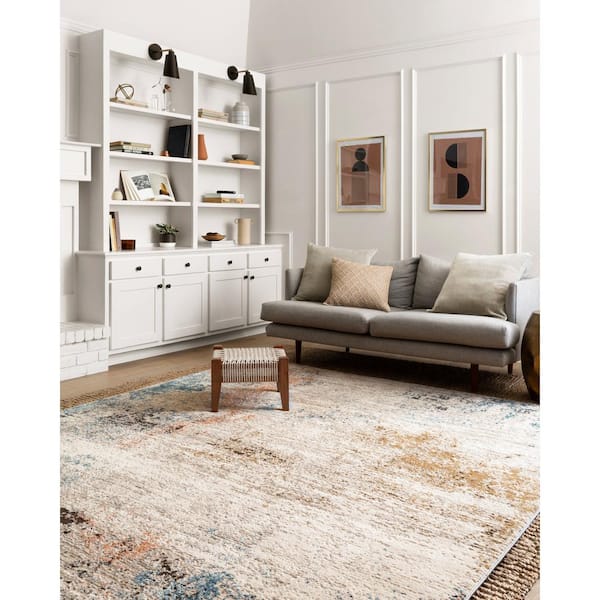 Alchemy Ivory/Multi 6 ft. 7 in. x 9 ft. 2 in. Contemporary Abstract Area Rug
