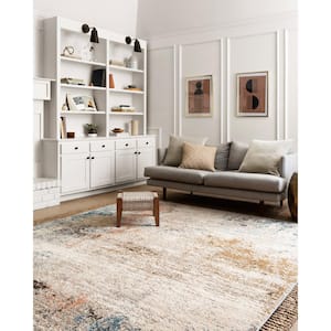 Alchemy Ivory/Multi 3 ft. 4 in. x 5 ft. 7 in. Contemporary Abstract Area Rug