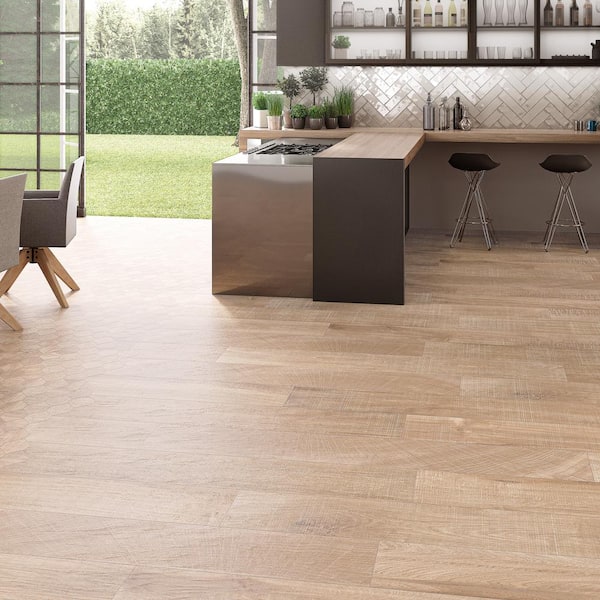 Ivy Hill Tile Mulberry 6-Pack Walnut 8-in x 48-in Matte Porcelain Wood Look Floor and Wall Tile