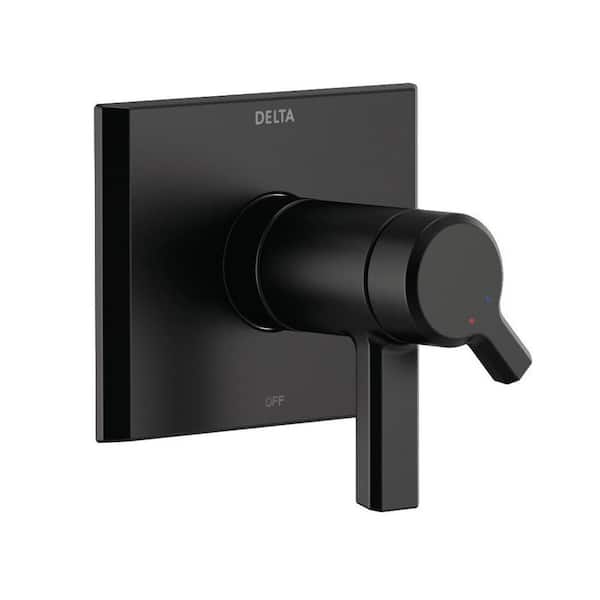 Delta Pivotal TempAssure 1-Handle Wall-Mount Diverter Trim Kit in Matte Black (Valve Not Included)