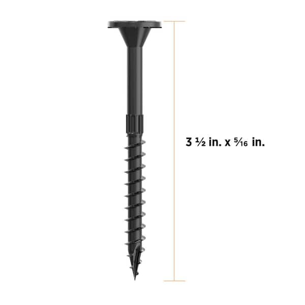 5/16 in. x 3-1/2 in. Star Drive Flat Head Multi-Purpose + Multi-Ply + Ledger Structural Wood Screw- Exterior (10-Pack)