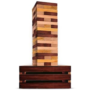Reclaimed Giant Tower Game 60 Large Blocks Storage Crate Outdoor Game Table Starts Over 2.5 ft. Big