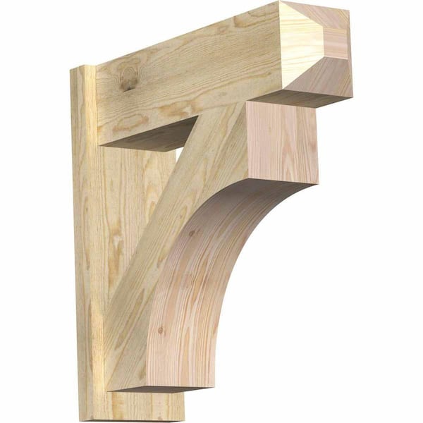 Ekena Millwork 8 in. x 26 in. x 26 in. Westlake Craftsman Rough Sawn Douglas Fir Outlooker
