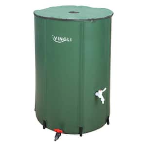 100 Gal. Collapsible Rain Barrel Portable Water Storage Tank Rainwater Collection