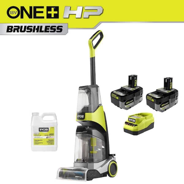 RYOBI ONE+ HP 18V Brushless Cordless SWIFTClean Carpet Washer Kit with 64 Oz. Carpet Cleaning Concentrate