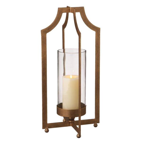 Filament Design Sundry 20 in. Gold Pillar Candle Holder-DISCONTINUED