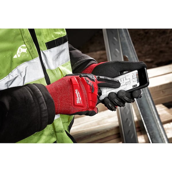 Milwaukee 48-73-8931 High-Visibility Cut Level 3 Polyurethane Dipped Gloves  Medium