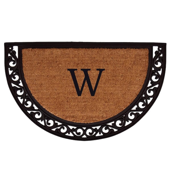 Calloway Mills Ornate Scroll 30 in. x 48 in. Coir Monogrammed Door Mat (Letter W)