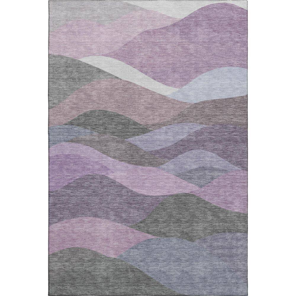 Mayfield Premium Machine Washable Abstract AMF2378 Plum 8 ft. x 10 ft. Area Rug price history on PriceWatchPro