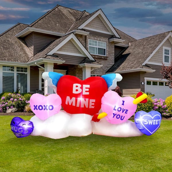 Joyfy 6 ft. Long Multi-Colored Nylon Indoor Outdoor Hearts