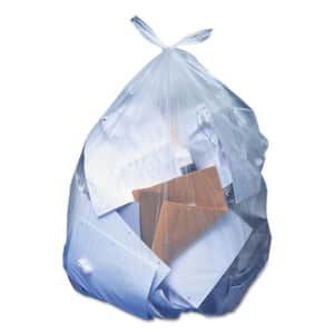 30 in. x 39 in. 33 Gal. 0.65 mil Clear Linear Low-Density Trash Can Liners (250/Carton)
