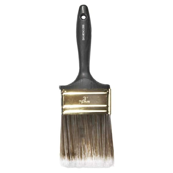 Good 3 in. Flat Cut Polyester Paint Brush 1827-3 - The Home Depot