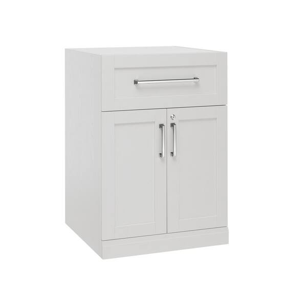 NewAge Products Home Bar White 24 in. 2-Door with Drawer Cabinet