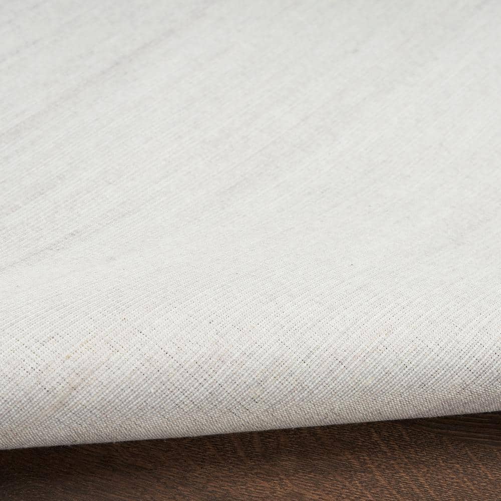 Ivory Grey 9' x 12' Washable Viscose Area Rug