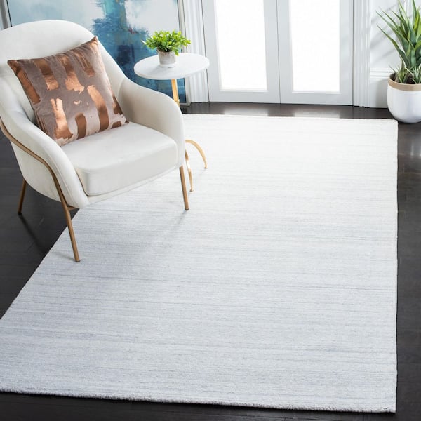 Mirage 3 ft. x 5 ft. Light Gray Distressed Striped Area Rug