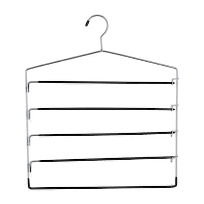 Elama Non Slip Hanger with U-slide in White and Black 50 Piece 985117646M -  The Home Depot