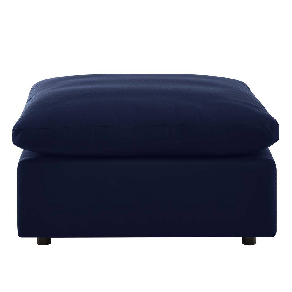 Commix Navy Blue Sunbrella Fabric Outdoor Ottoman