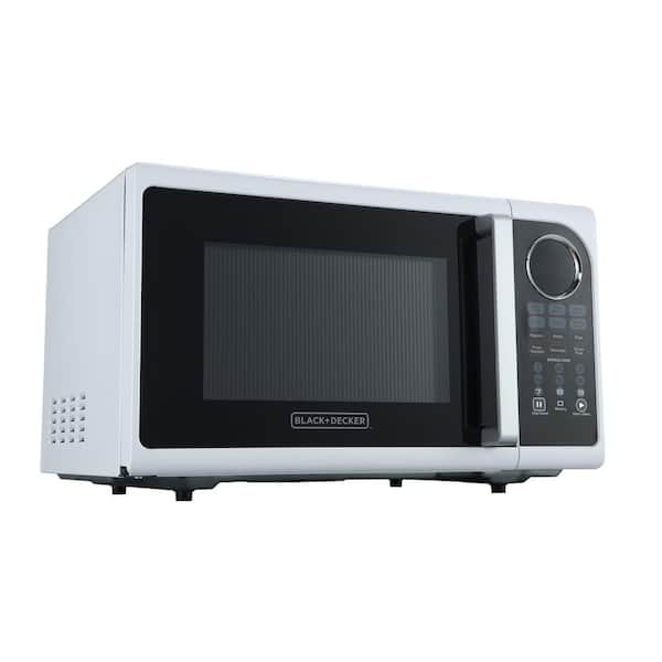 BLACK+DECKER EM925ACPX1 19.1 in. Width 0.9 cu.ft. White Pull Handle 900-Watt Countertop Microwave - 3