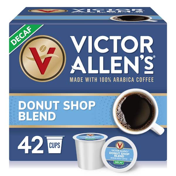 Victor Allen's Decaf Donut Shop Blend Coffee Medium Roast Single Serve Coffee Pods for Keurig K-Cup Brewers (42 Count)