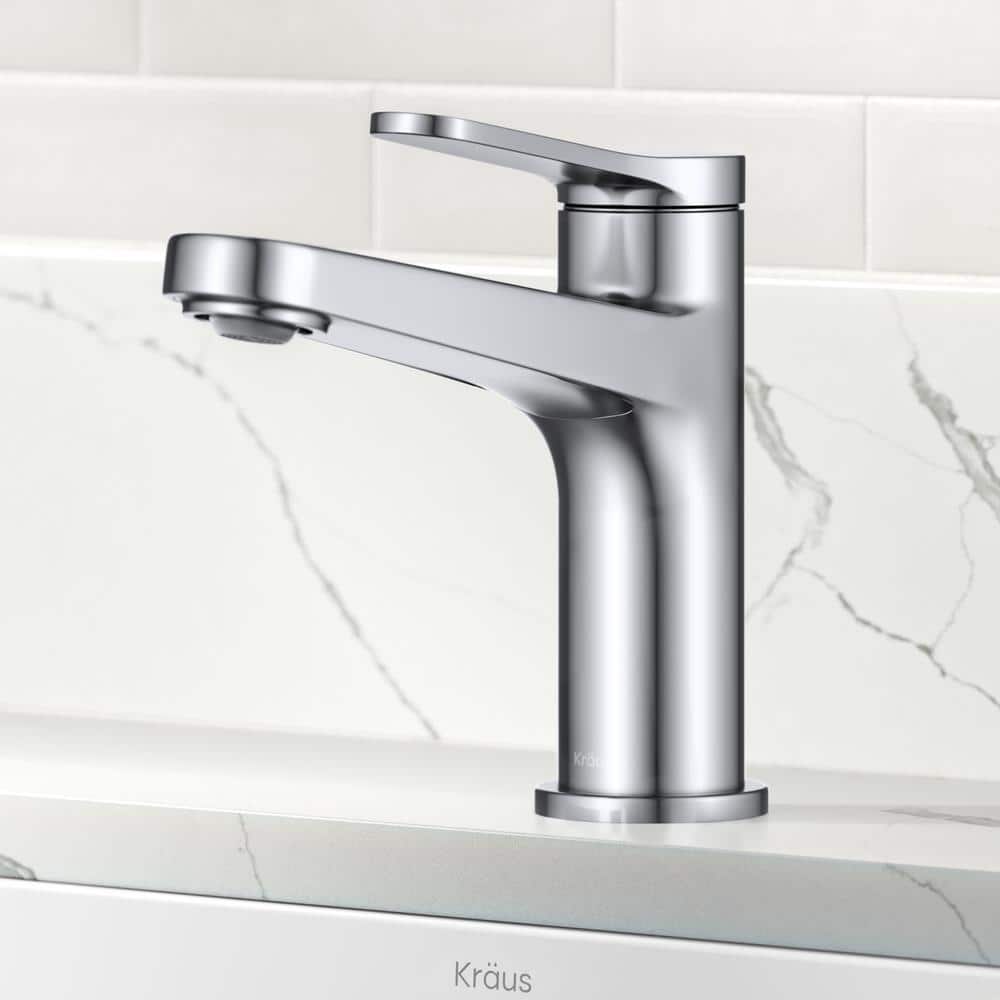Indy Chrome Single Handle Bathroom Faucet with Pop Up Drain