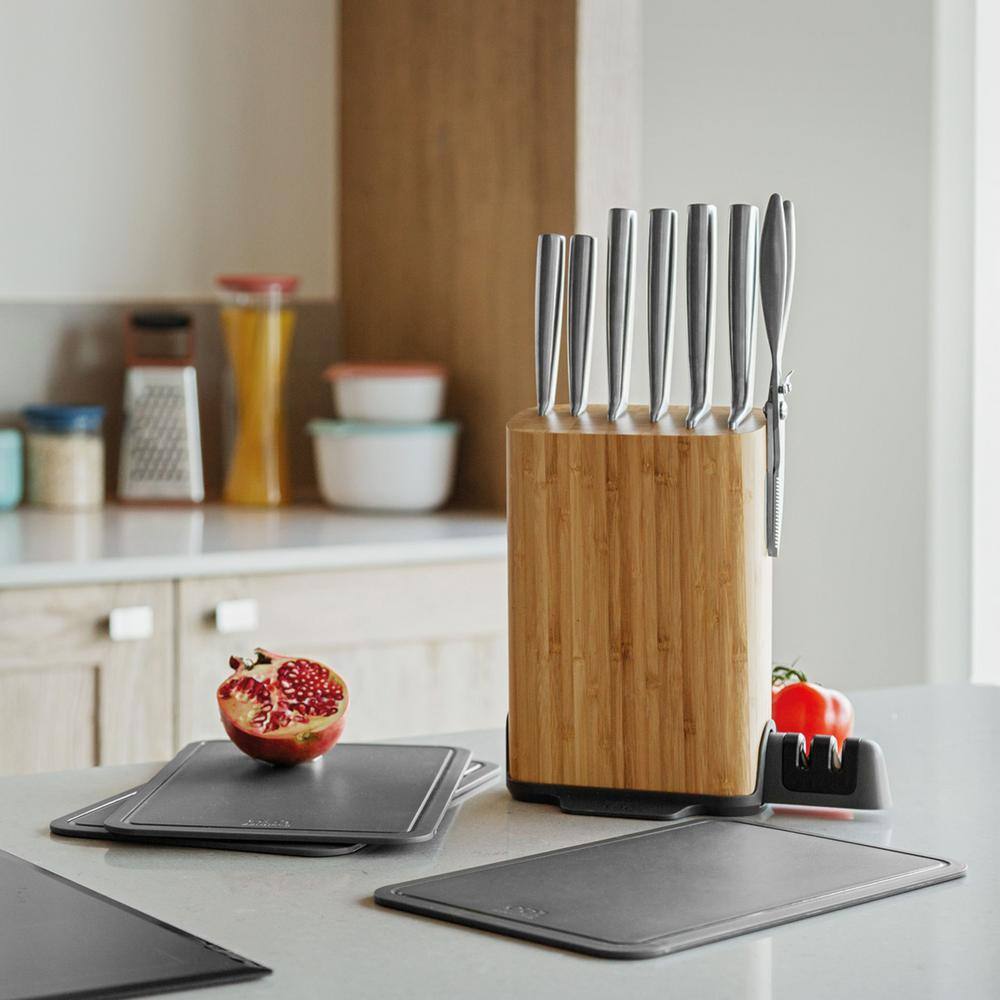 Gray Polypropylene Rectangular Cutting Board Set, 12.5"