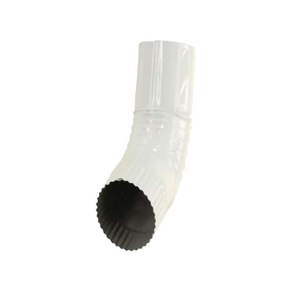 3 in. Hi Gloss 80° White Aluminum Round 75° Elbow