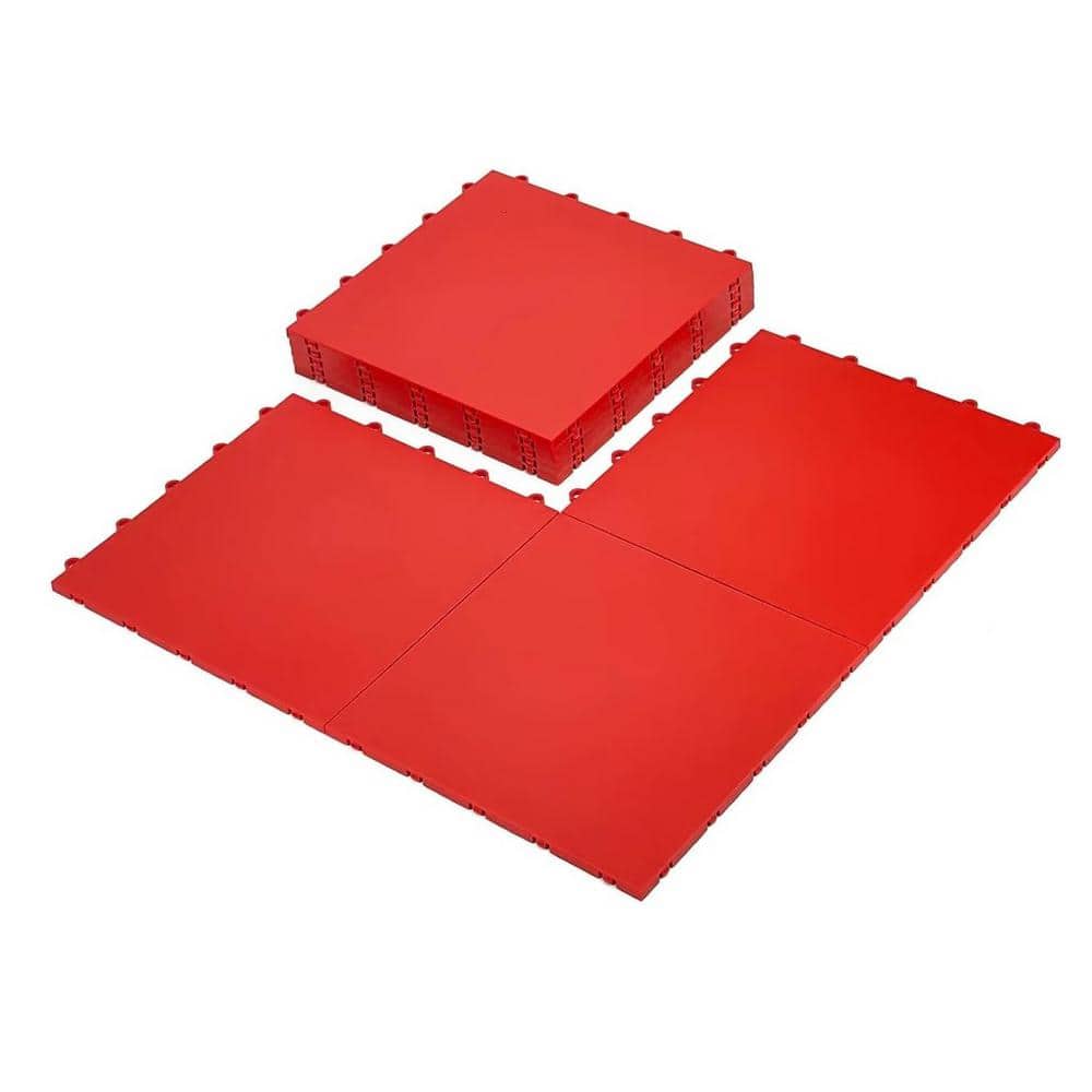 14 ft. x 14 ft. High Durability Colored Flooring Tiles Interlocking Versatile Surface Deck Tiles in Red (8 Per Pack) price history on PriceWatchPro