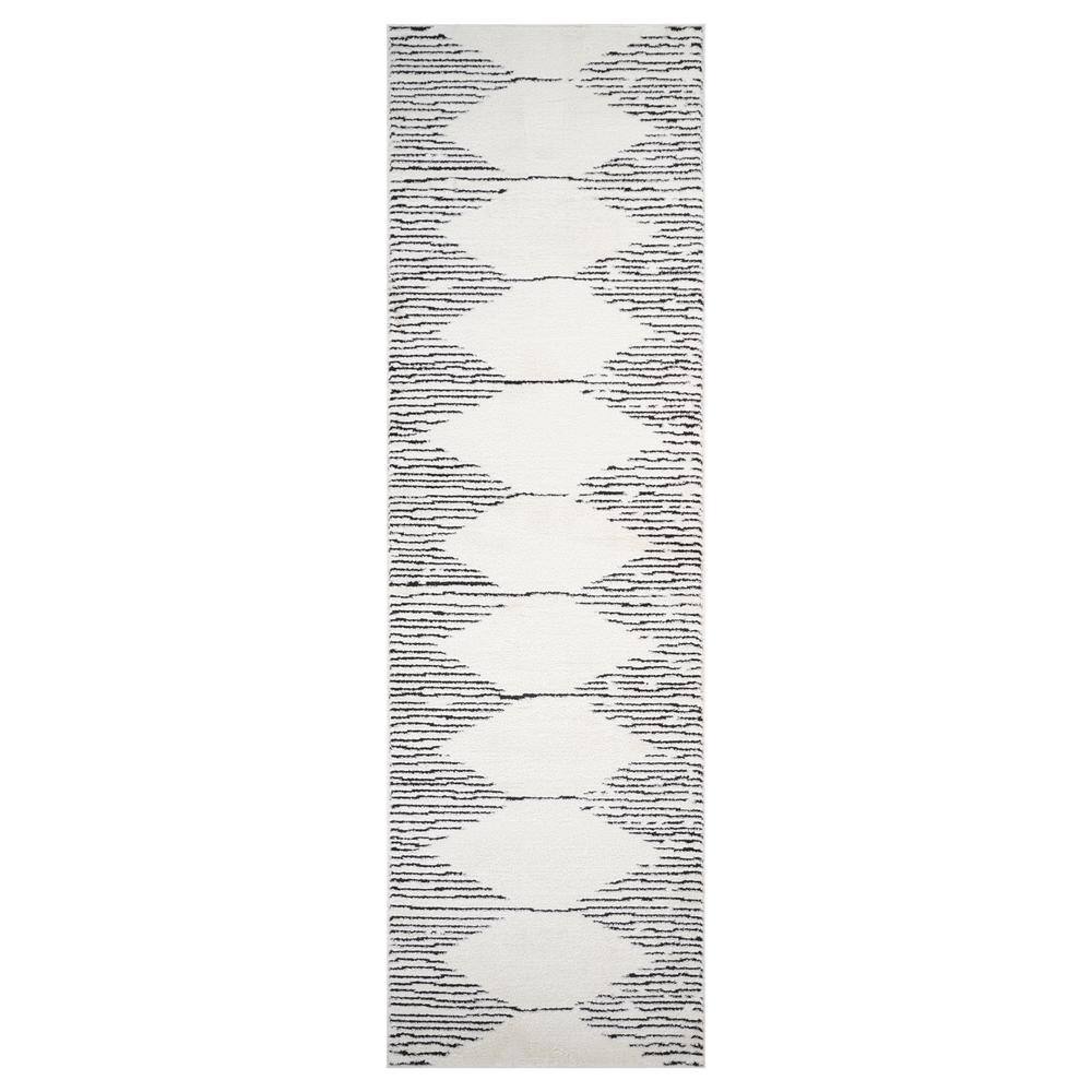 Mulan White 3 ft. x 10 ft. Moroccan Runner Rug MNT22610 - The Home Depot