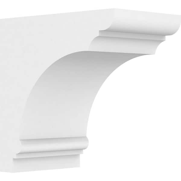 Ekena Millwork 5 in. x 8 in. x 8 in. Standard Hughes Unfinsihed Architectural Grade PVC Bracket