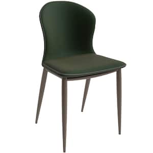 Mosaic Dining Upholstered Fabric Side Foam Cushioned Modern Accent Chair with Metal Legs for Living Room, Olive Green