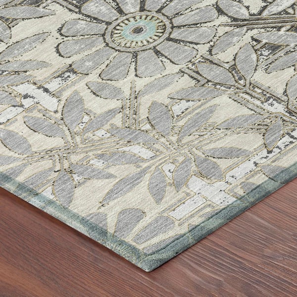 Chantille Machine Washable Indoor/Outdoor Abstract ACN2775 Gray 5 ft. x 7 ft. 6 in. Area Rug