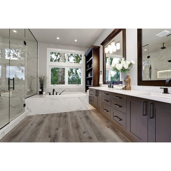 Centennial Ash 12 MIL x 7 in. x 48 in. Waterproof Click Lock Luxury Vinyl Plank Flooring (23.8 sq. ft. / case)