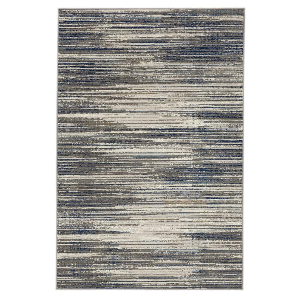 Mohawk Home Banner Grey/Dark Blue 2 Ft. X 2 Ft. 11 In. Area Rug 832452 ...