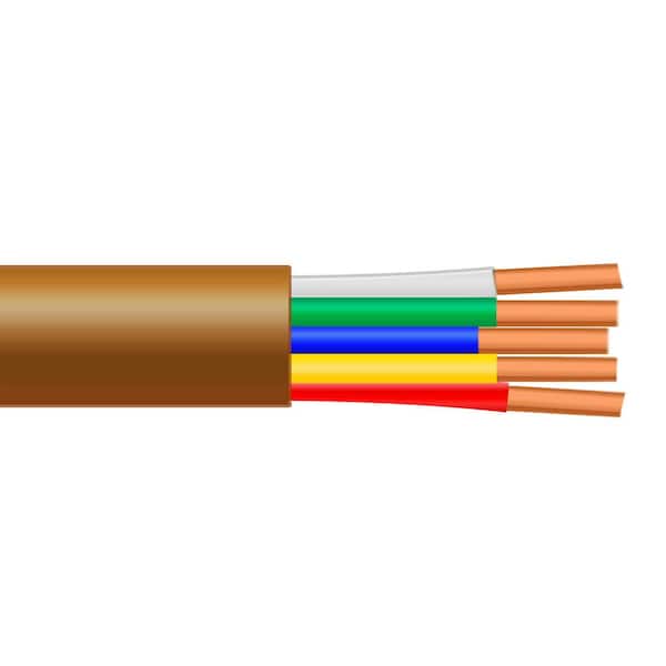 Syston Cable Technology 250 ft. 18/5 Solid BC CMR/CL2R Brown Thermostat Wire