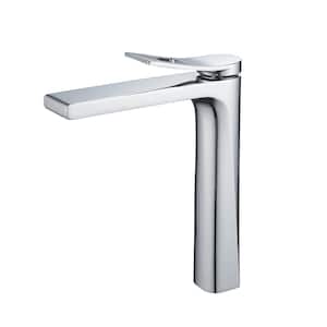 Modern Single-Handle Single Hole Faucet Bathroom Faucet in Chrome