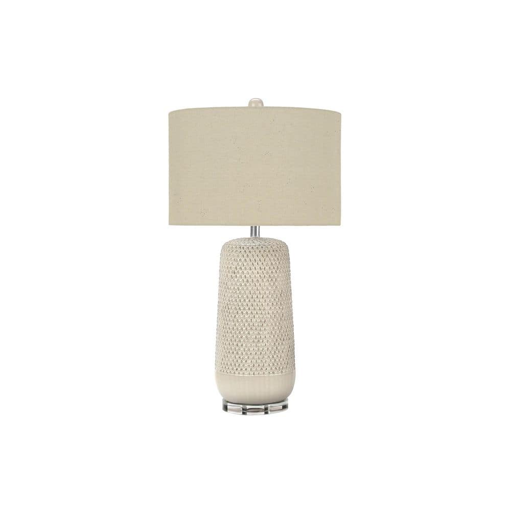 Contemporary 31 in. H Table Lamp with Beige Shade Task and Reading Cream Ceramic price history on PriceWatchPro