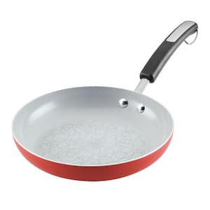 Disney Bon Voyage 11 in. Aluminum Ceramic Nonstick Frying Pan in Red