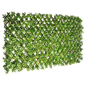 36 in. PVC Expandable Artificial Trellis Lt Schefflera Leave