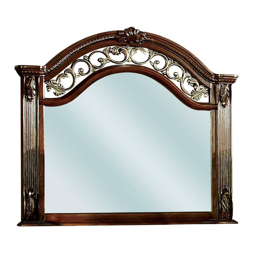 Arthur Traditional Brown Cherry Wood Framed Mirror