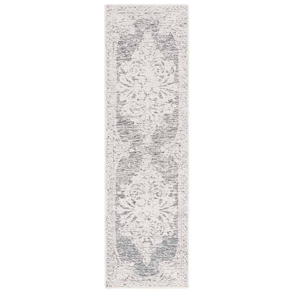 Metro Ivory/Black 2 ft. x 8 ft. High-Low Floral Runner Rug price history on PriceWatchPro