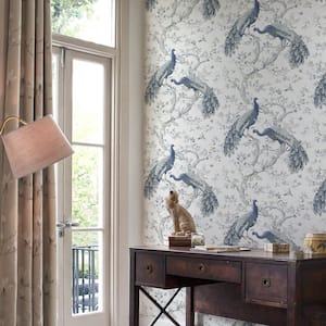 Belvedere Midnight Non Woven Unpasted Removable Wallpaper