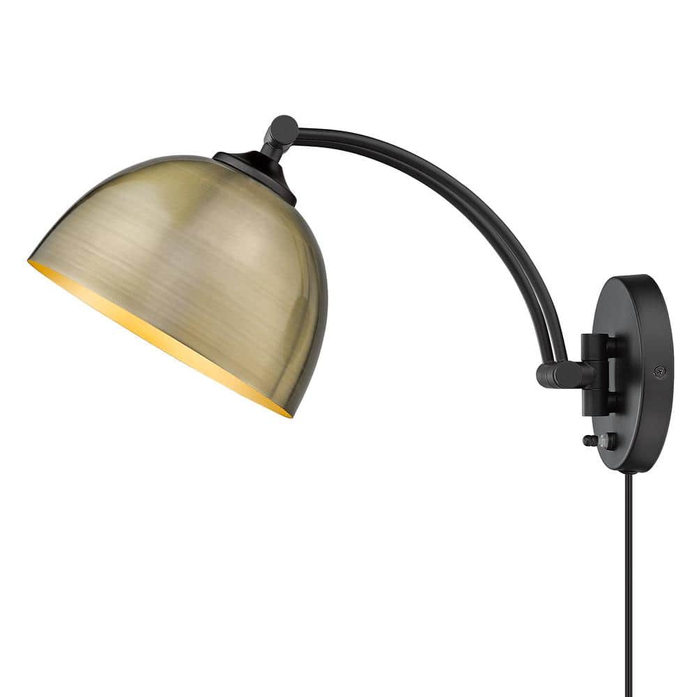 Black and Brass Adjustable Modern Wall Sconce