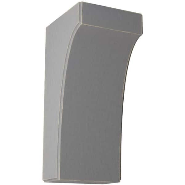 Ekena Millwork 5-1/4 in. x 12 in. x 6 in. Pebble Grey Clarksville Wood Vintage Decor Bracket