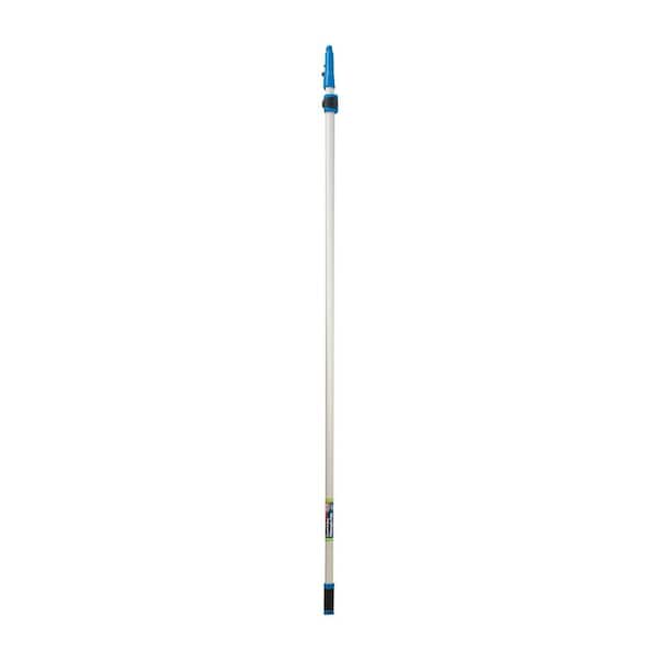 Unger 12 ft. Aluminum Telescopic Pole with Connect and Clean Locking Cone and Quick-Flip Clamps
