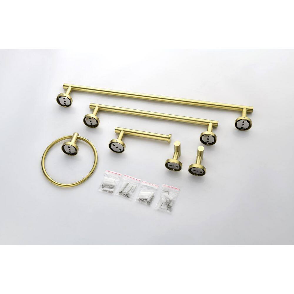 6-Piece Wall Mounted SUS304 Stainless Steel Bathroom Hardware Set in Brushed Gold price history on PriceWatchPro