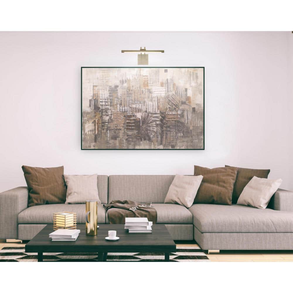 Antique Brass 17" Adjustable LED Picture Light, 3000K Dimmable