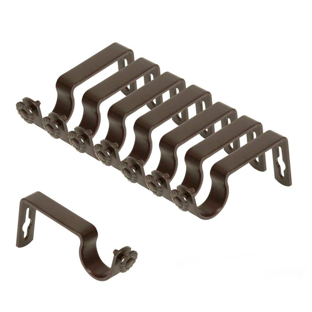 Bronze Steel Single 3.625 in. Projection Curtain Rod Bracket for 1 in. Rods (50 pairs) price history on PriceWatchPro