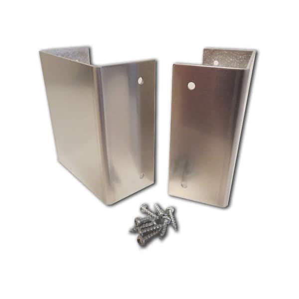 3. 5 in. x 3. 5 in. aluminum Mailbox Post Protector Guard, Wood Post Trimmer Shield