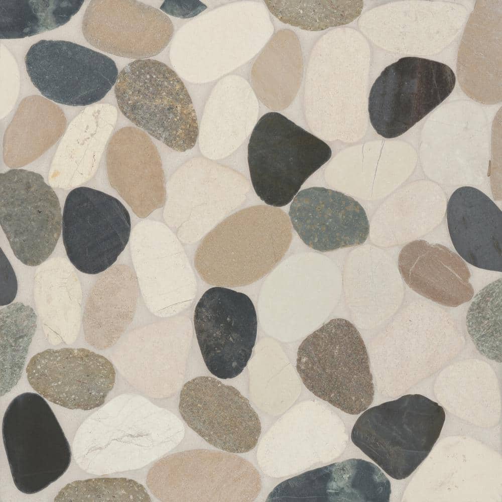 Sample-Waterbrook Pebble 4 in. x 5 in. Malaga Bay Stone Mosaic Tile price history on PriceWatchPro
