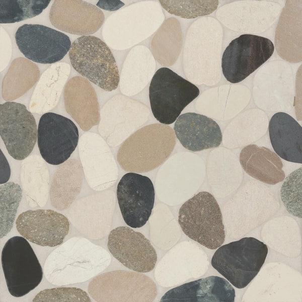 Bedrosians Waterbrook Pebble 2 in. x 2 in. Malaga Bay Stone Mosaic Tile (11 sq. ft./Case)